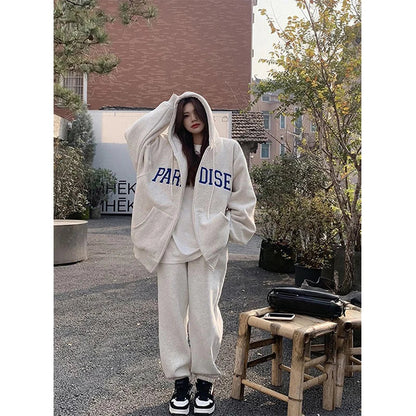 Oversized Streetwear Letter Print Casual Autumn Hoodie