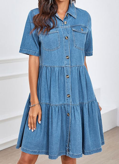 Sunol Tiered Button Down Dress