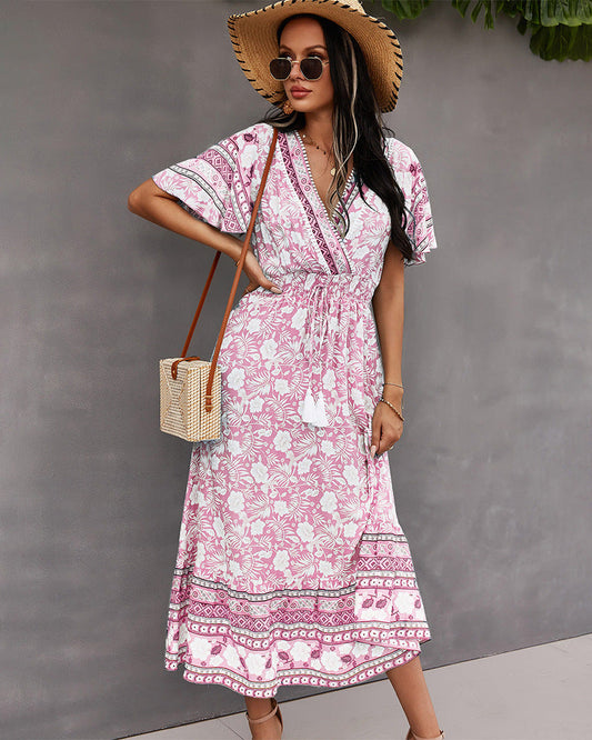 It's Your Destiny Tassel Tie Maxi Dress