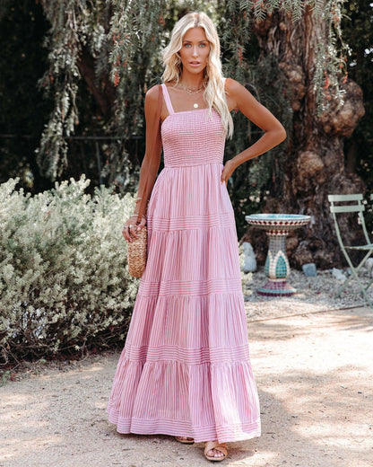 Sunshower Cotton Maxi Dress - Dusty Rose