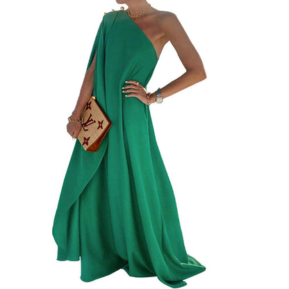 Strike A Pose Shoulder Statement Maxi Dress - Emerald