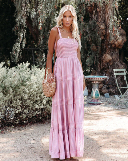 Sunshower Cotton Maxi Dress - Dusty Rose