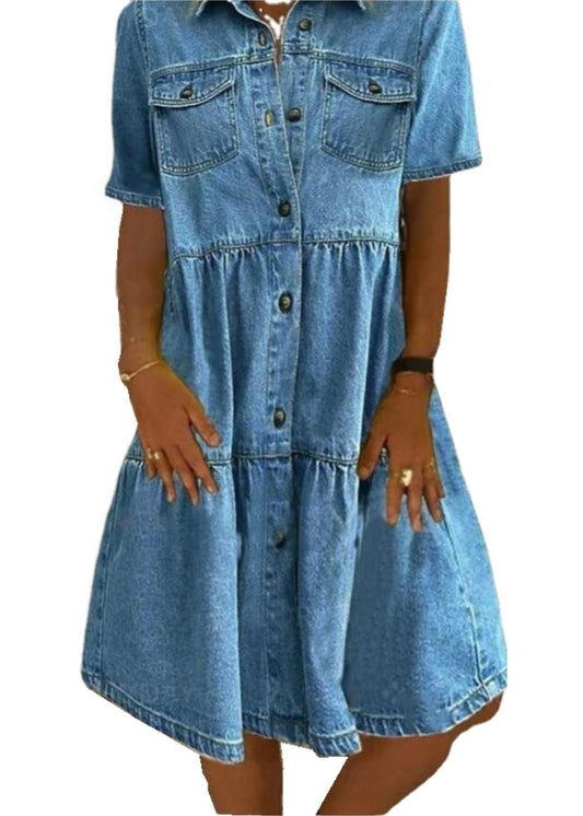 Sunol Tiered Button Down Dress