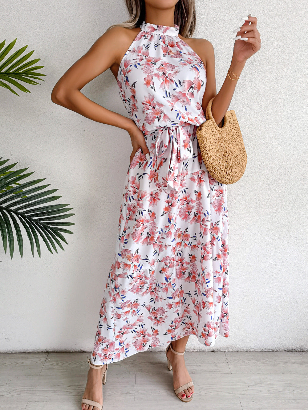 Sure Thing Floral Chiffon Maxi Dress - Cream - FINAL SALE