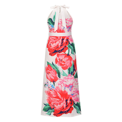 Take Me Paradise Printed Maxi Dress - Ivory