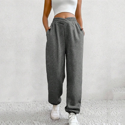 High Waist Loose Pockets Training Sports Fall Winter Pants