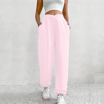 High Waist Loose Pockets Training Sports Fall Winter Pants