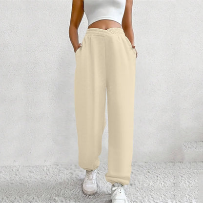 High Waist Loose Pockets Training Sports Fall Winter Pants