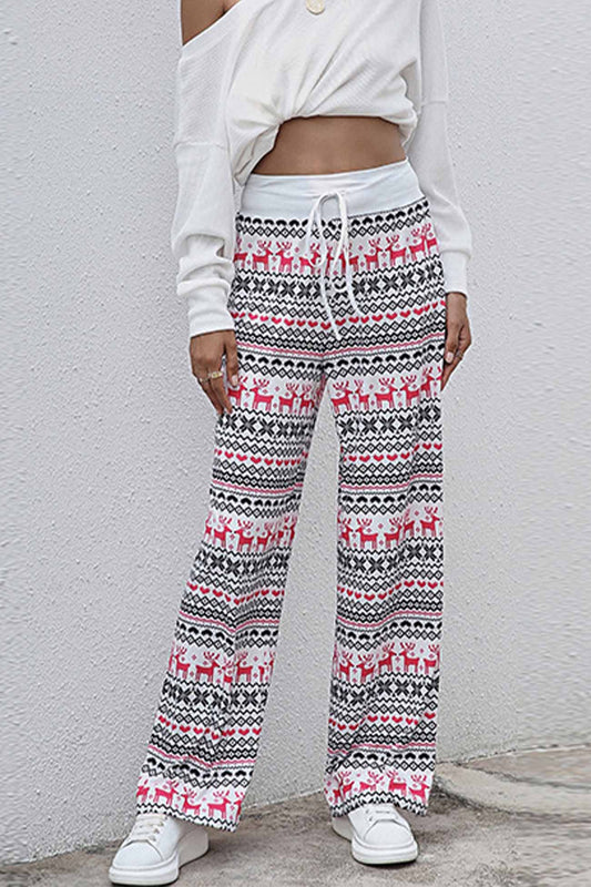 Christmas Strappy Mid-Rise Pants